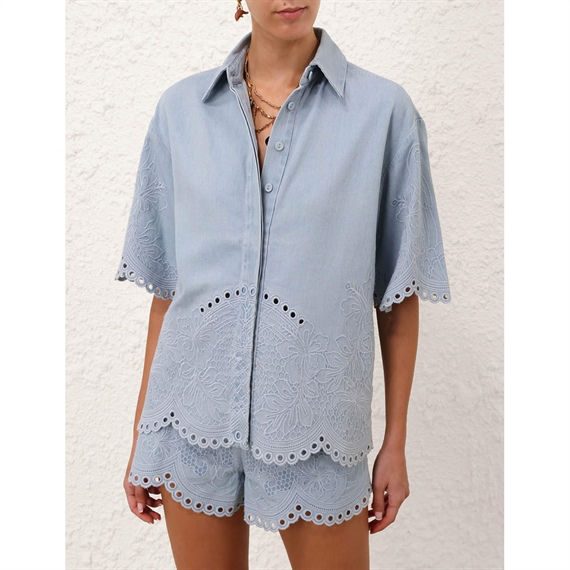 Zimmermann Daylight Denim Skjorte, Ice Storm